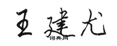 駱恆光王建尤行書個性簽名怎么寫
