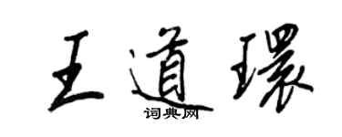 王正良王道環行書個性簽名怎么寫