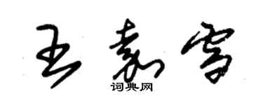 朱錫榮王嘉雪草書個性簽名怎么寫