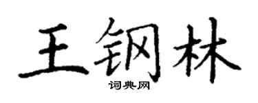 丁謙王鋼林楷書個性簽名怎么寫