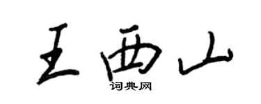 王正良王西山行書個性簽名怎么寫