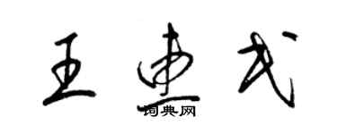 梁錦英王惠民草書個性簽名怎么寫