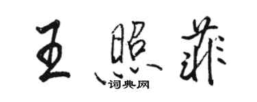 駱恆光王照菲行書個性簽名怎么寫