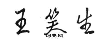 駱恆光王笑生行書個性簽名怎么寫