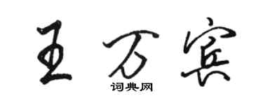 駱恆光王萬賓行書個性簽名怎么寫