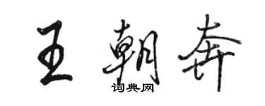 駱恆光王朝奔行書個性簽名怎么寫