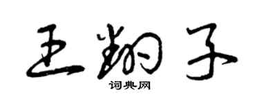 曾慶福王翻子草書個性簽名怎么寫