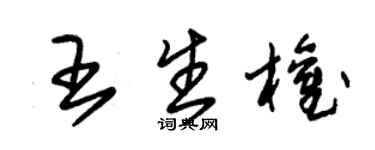 朱錫榮王生權草書個性簽名怎么寫
