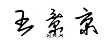 朱錫榮王景京草書個性簽名怎么寫