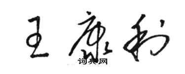 駱恆光王康利草書個性簽名怎么寫