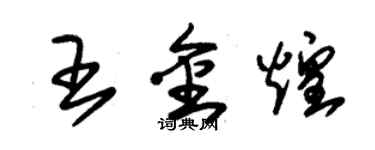 朱錫榮王金煌草書個性簽名怎么寫