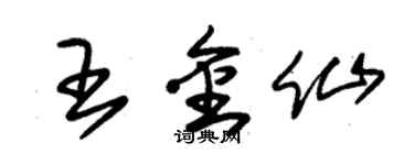 朱錫榮王金仙草書個性簽名怎么寫