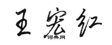 駱恆光王宏紅行書個性簽名怎么寫