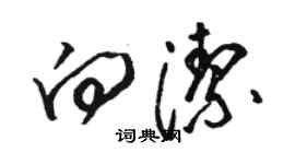 駱恆光向潔草書個性簽名怎么寫