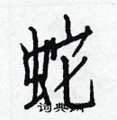 白克儉寫的硬筆楷書蛇