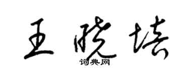 梁錦英王曉培草書個性簽名怎么寫