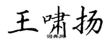 丁謙王嘯揚楷書個性簽名怎么寫