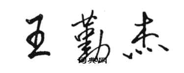 駱恆光王勤傑行書個性簽名怎么寫