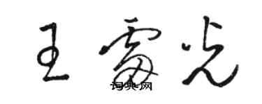 駱恆光王雷光草書個性簽名怎么寫