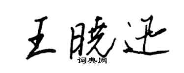 王正良王曉迅行書個性簽名怎么寫