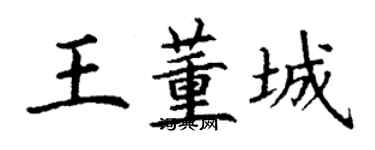 丁謙王董城楷書個性簽名怎么寫