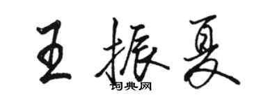 駱恆光王振夏行書個性簽名怎么寫