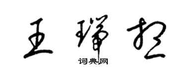 梁錦英王瑞想草書個性簽名怎么寫