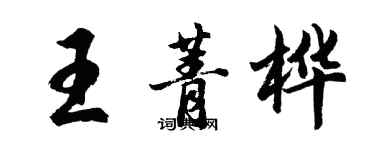 胡問遂王菁樺行書個性簽名怎么寫