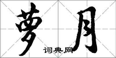 胡問遂蘿月行書怎么寫