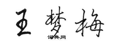 駱恆光王夢梅行書個性簽名怎么寫