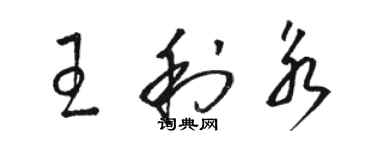 駱恆光王利永草書個性簽名怎么寫