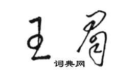 駱恆光王眉草書個性簽名怎么寫