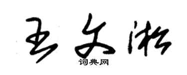 朱錫榮王文淞草書個性簽名怎么寫