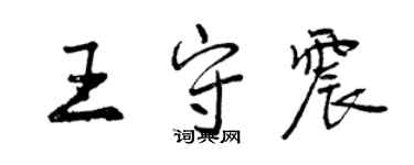 曾慶福王守震行書個性簽名怎么寫