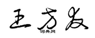 曾慶福王方友草書個性簽名怎么寫