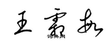 梁錦英王霜敏草書個性簽名怎么寫