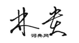 駱恆光林貴草書個性簽名怎么寫