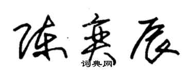 朱錫榮陳奕辰草書個性簽名怎么寫