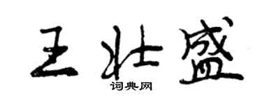 曾慶福王壯盛行書個性簽名怎么寫