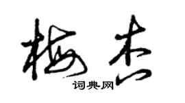 曾慶福梅杏草書個性簽名怎么寫