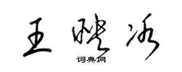 梁錦英王映冰草書個性簽名怎么寫