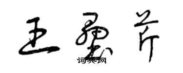 曾慶福王壘芹草書個性簽名怎么寫