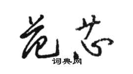 駱恆光范芯草書個性簽名怎么寫