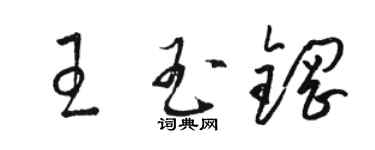駱恆光王玉鋼草書個性簽名怎么寫