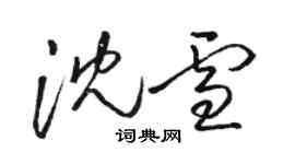 駱恆光沈雪草書個性簽名怎么寫