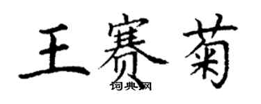 丁謙王賽菊楷書個性簽名怎么寫