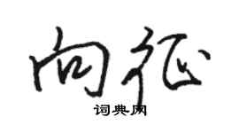 駱恆光向征行書個性簽名怎么寫