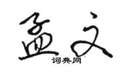 駱恆光孟文行書個性簽名怎么寫