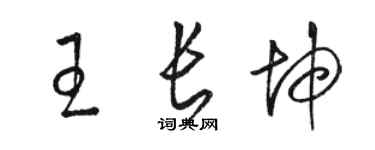 駱恆光王長坤草書個性簽名怎么寫