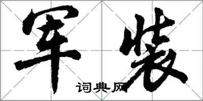 胡問遂軍裝行書怎么寫